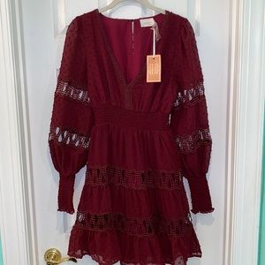 Red dress, formal mini, brand new with tags, small